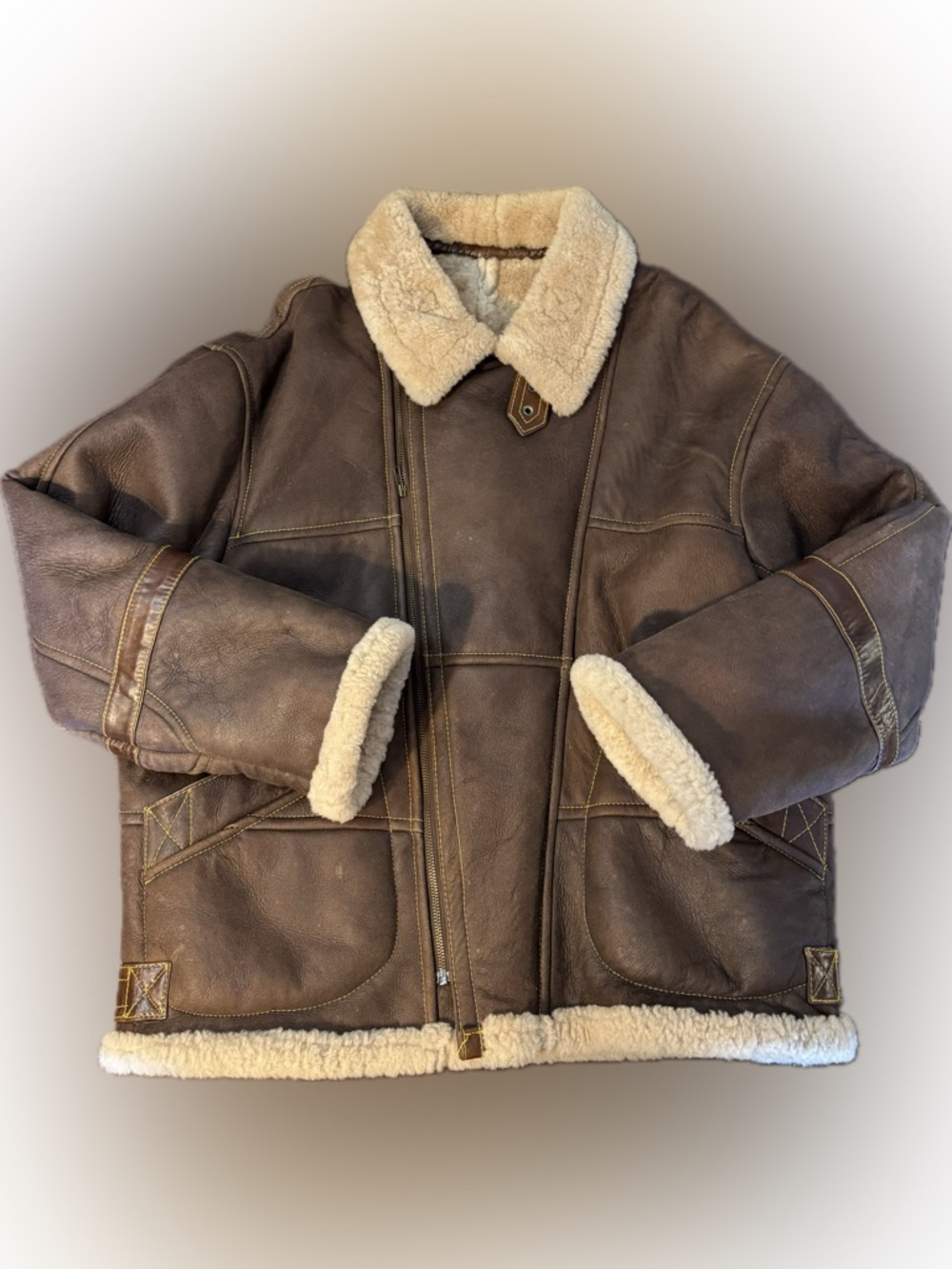 Replique General Executive B-3 Shearling Jacket Sz 54